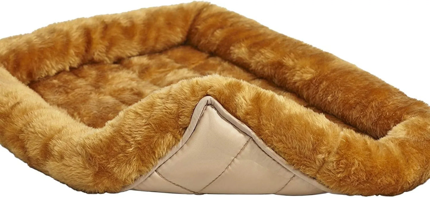 Pet Crate Bed Cinnamon Fur for Pets (40218-CN ﻿)