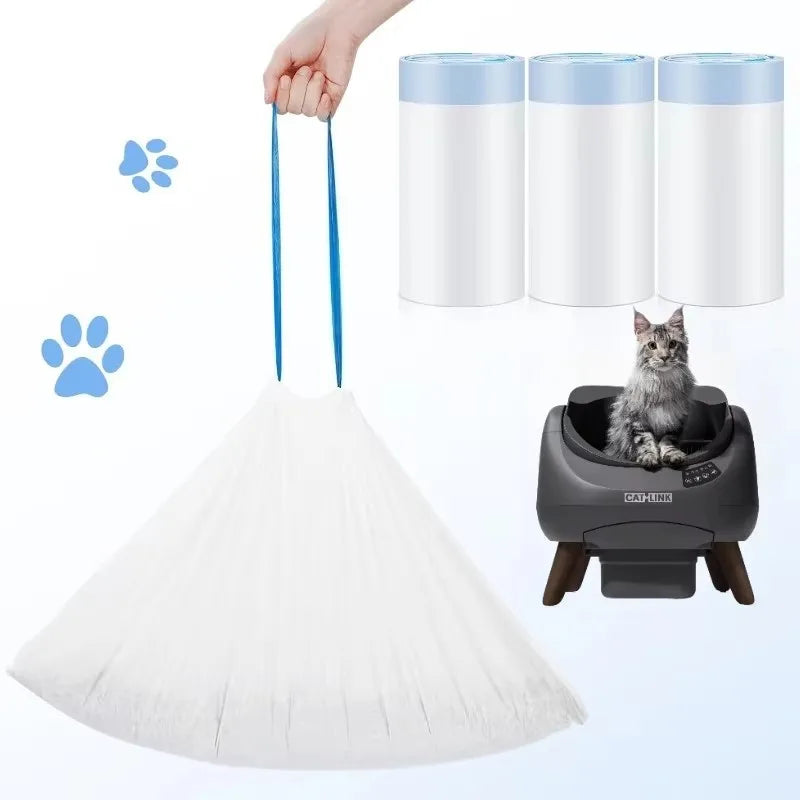 Cat Litter Box Liners for CATLINK Open-x No Sticky Residue Easy Clean Litter Box Accessory Trash Bags Poop Bag Size 67x40cm