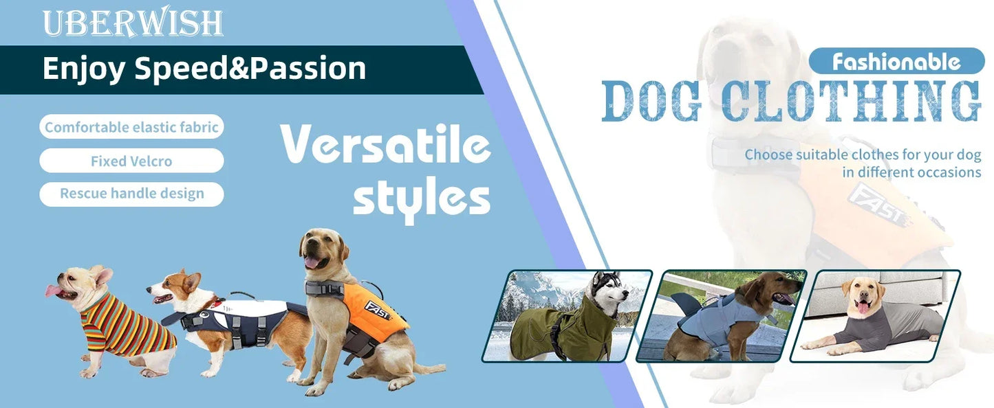 Pet Swimming Life Jacket Safety Vest for Dog in Summer Fashion Adjustable Reflective in Pool or Surfing Drifting Dog Life Vest