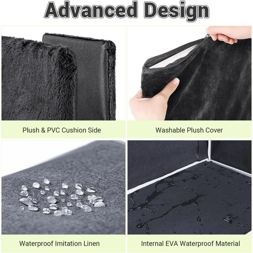 Outdoor Cat House, Extra Large Weatherproof Cat Houses for Outdoor/Indoor Cats, Warm Feral Cat Shelter with Removable Soft Mat,