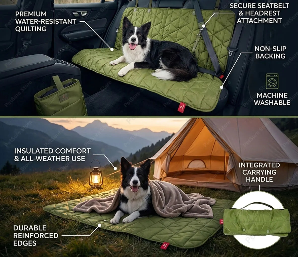 New Pet Dog Picnic Travel Mat Waterproof Foldable Portable Bed Blankets Outdoor Universal All Breeds Dog Lightweight Camping Mat
