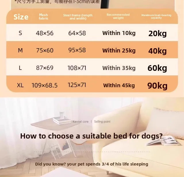 Outdoor Home Use Elevated Dog Bed All Season Durable Carry Moisture Proof Non-Sli Large Small Dogs Cat Bed Pet Accessories