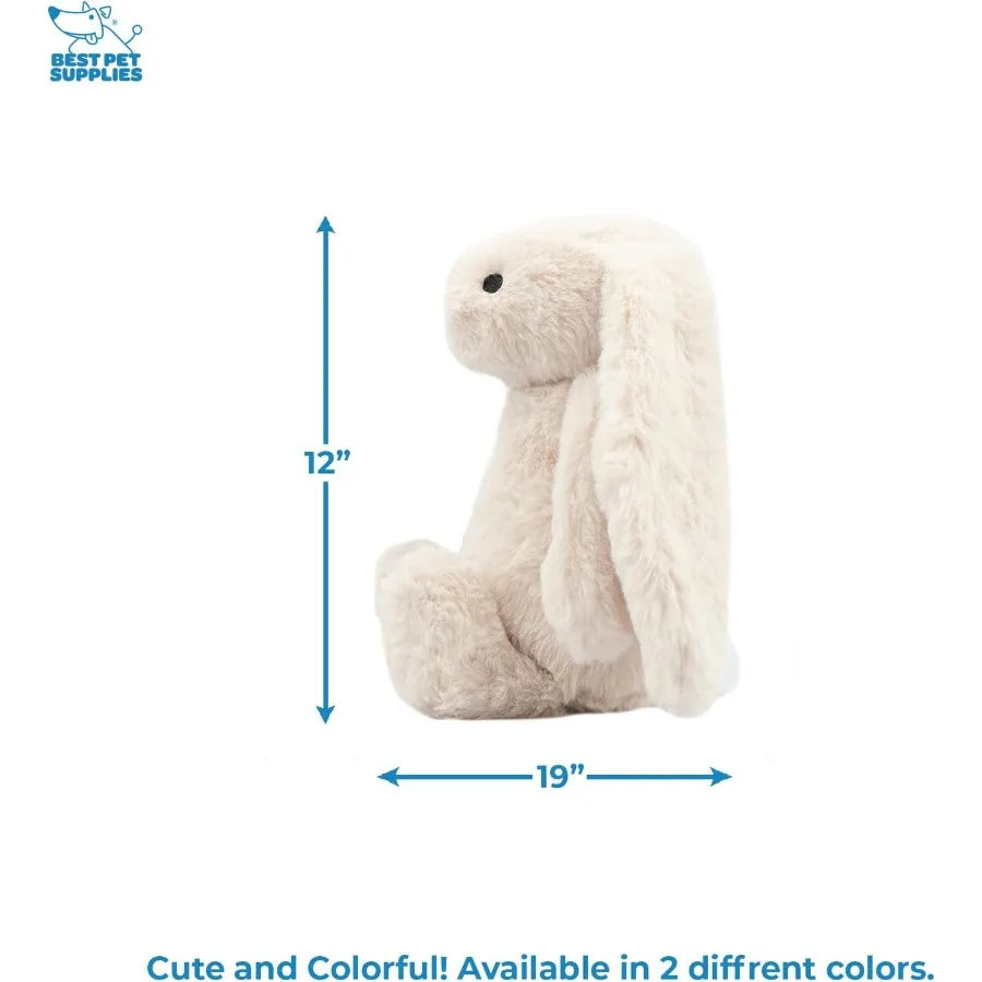 Interactive Bunny Buddy Dog Toy with Crinkle and Squeaky Features for Small and Medium Breed Puppies or Dogs Cute Plush Interac