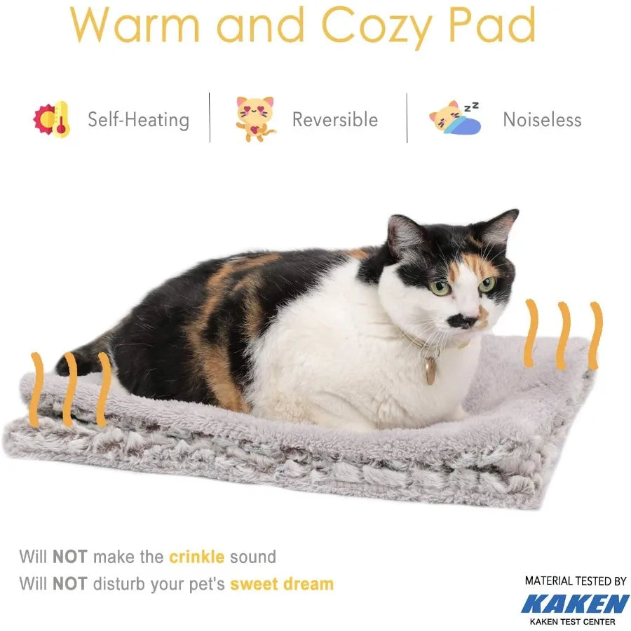 Self Heating Cat Pad Self Warming Cat Bed 22 x 17 Thermal Mat Extra Warm Pet Mat for Outdoor and Indoor Large Kittens Small Pup
