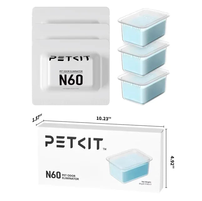 Petkit Pet Eliminator N60 Exclusive For PUROBOT Ultra Self-Cleaning Litter Box, Cat Toilet Odor Control(Pack Of 3)
