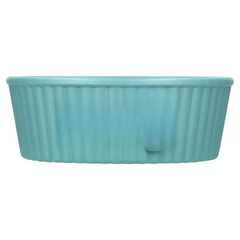 Small 2.2-Cup Pet Bowl, Teal，Measures 5.5 in x 5.5 in x 2 in for a compact footprint in your feeding area.