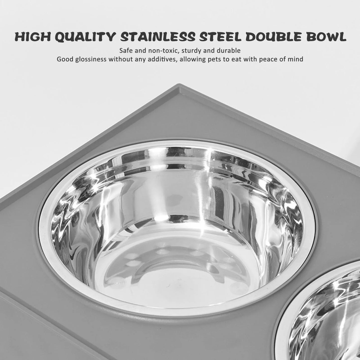 Stainless Steel Elevated Dog Bowl Non-Slip and No Spill Design Bowl Pet Supplies Suitable for Promote Healthy Digestion Xuan-US