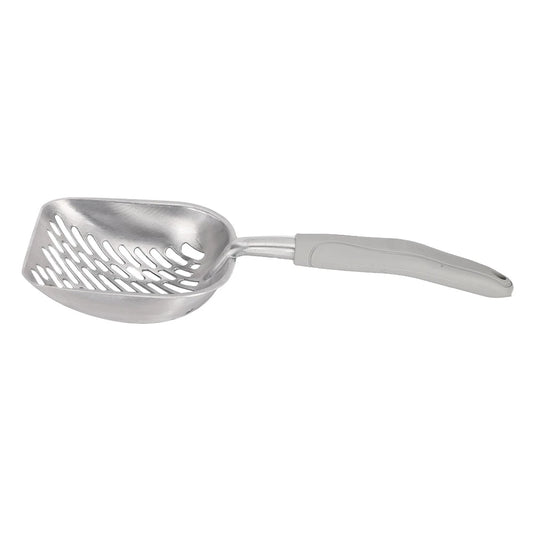 Pet Spatula Cat Litter Scoop Sifter Deep Shovel Ergonomic Handle Stainless SteelGray