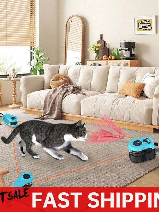 DIY Mouse Hunting Toy Chase Run Exercise Mental Stimulation Cat Treadmill Kitten Toy for Indoor Cats for Bored Kitten Puppy Play