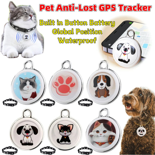 Anti-Lost GPS Tracker Locator Finder Bluetooth-compatible Smart Activity Tracker Real-Time Global Location Tracker for Dogs Cats