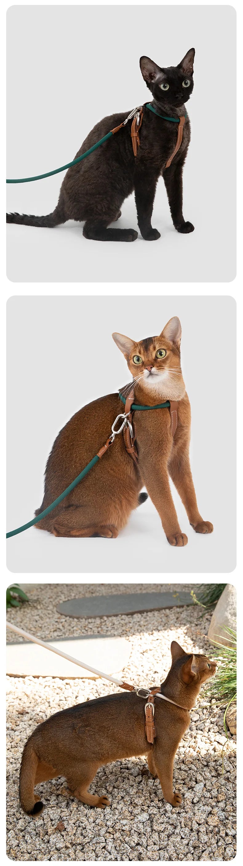 X-Shape Cat Harness And Leash Set Faux Leather Escape Proof Adjustable Pet Walking Vest Lightweight Puppy Outdoor Gear