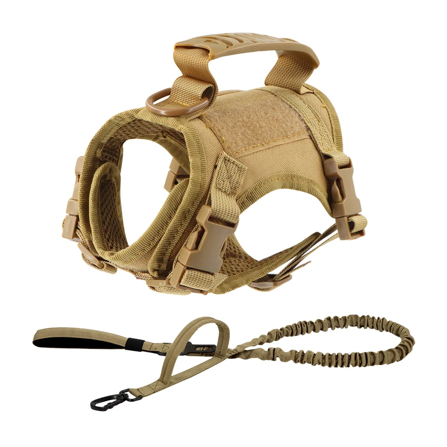 Tactical Cat Harness with Leash Set Puppy Walking Escape Proof Adjustable Pet Vest withControl Handle For Large Cats Small Dogs