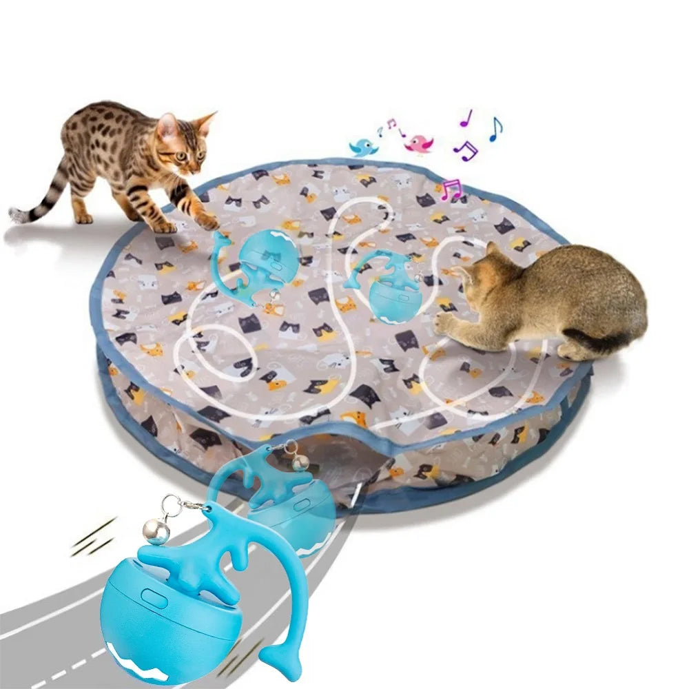 Interactive Cat Toy Reusable Motion Activate Chirping Cat Toy Mouse Catching Game for Pet Hide and Seek Game Accessories