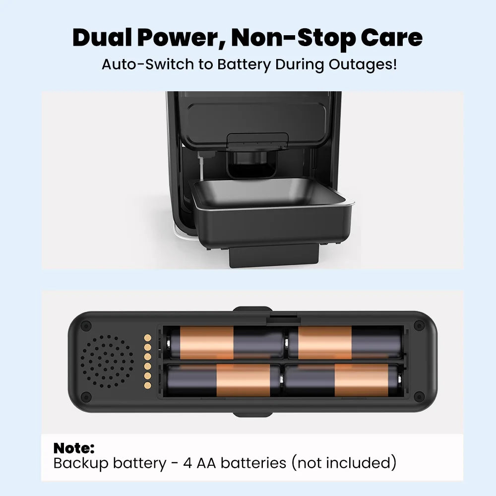 Smart Pet Feeder Automatic for Cats and Dogs - with Timed & Quantitative Feeding, Slow Food Function, Automatic Food Dispenser