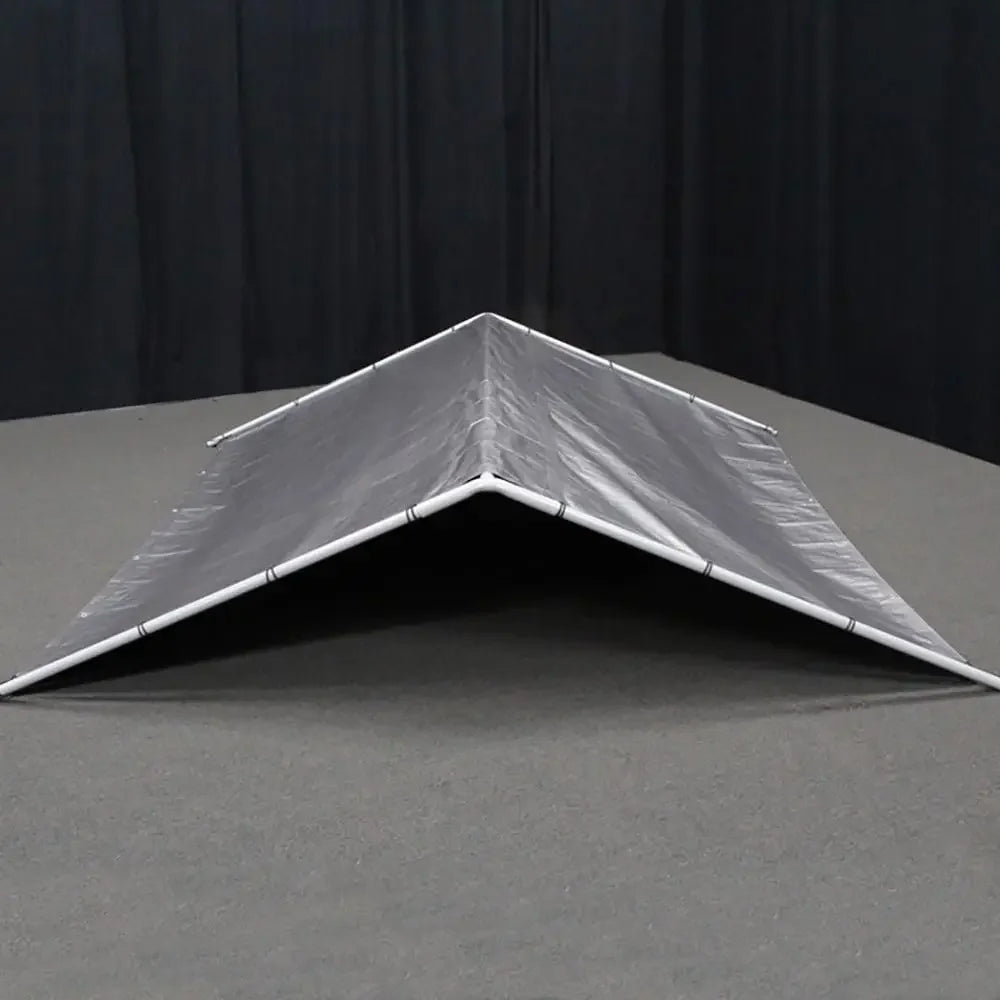 Dog Kennel Canopy Cover Shade Steel Frame Gray 10x10 Sun Rain Protection Shelter