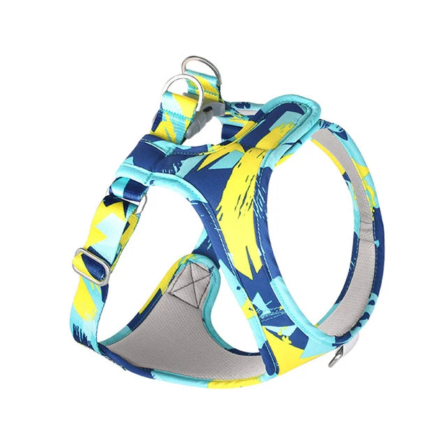 New Dog Cat Harness Adjustable Vest Walking Lead Leash For Puppy Dogs Collar Polyester Mesh Harness For Small Medium Dog Cat Pet