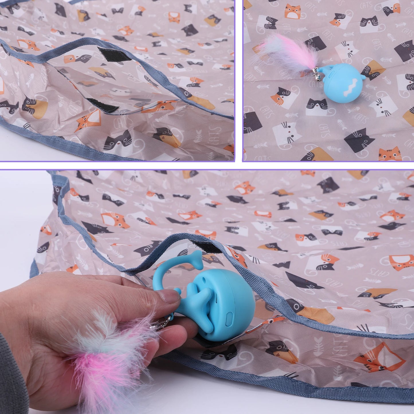 Interactive Cat Toy Reusable Motion Activate Chirping Cat Toy Mouse Catching Game for Pet Hide and Seek Game Accessories