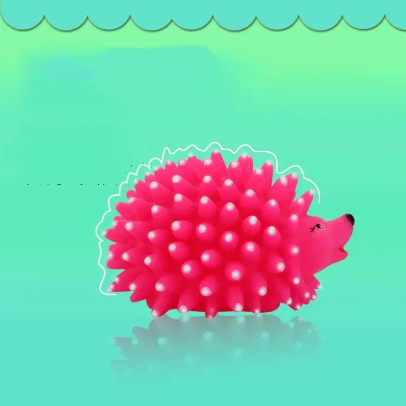 Realistic Hedgehog Soft Squeaky Pet Dog Ball Toys For Small Dogs Rubber Chew Puppy Toy Dog Stuff Dogs Toys Pets Training Dental