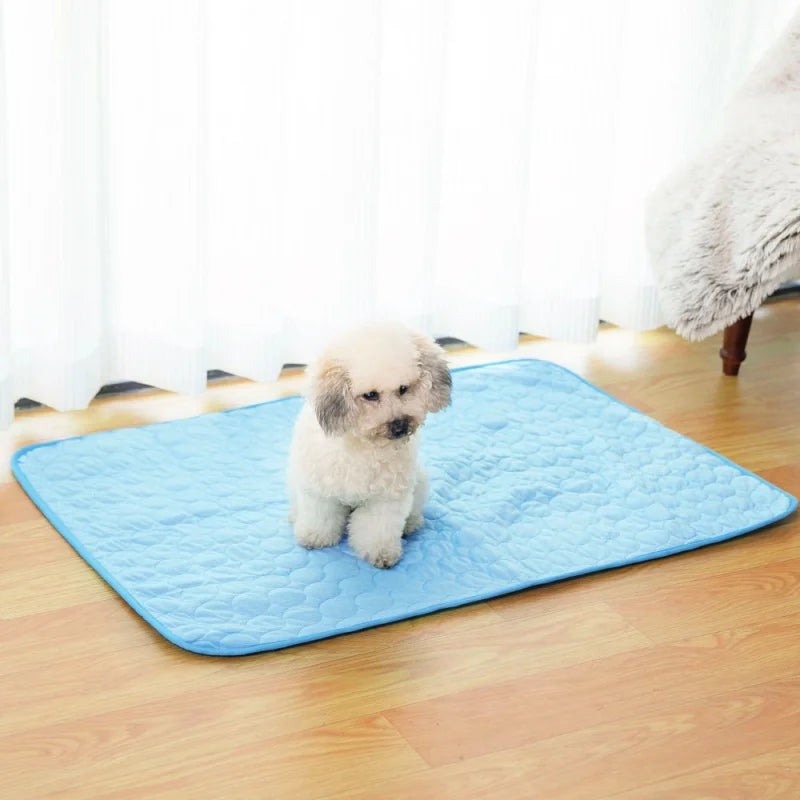 Summer Pet Ice Silk Cooling Mat Heat Dissipation Sleeping Pad Durable Cool Blanket Nest Bed Cushion For Small Medium Large Dogs