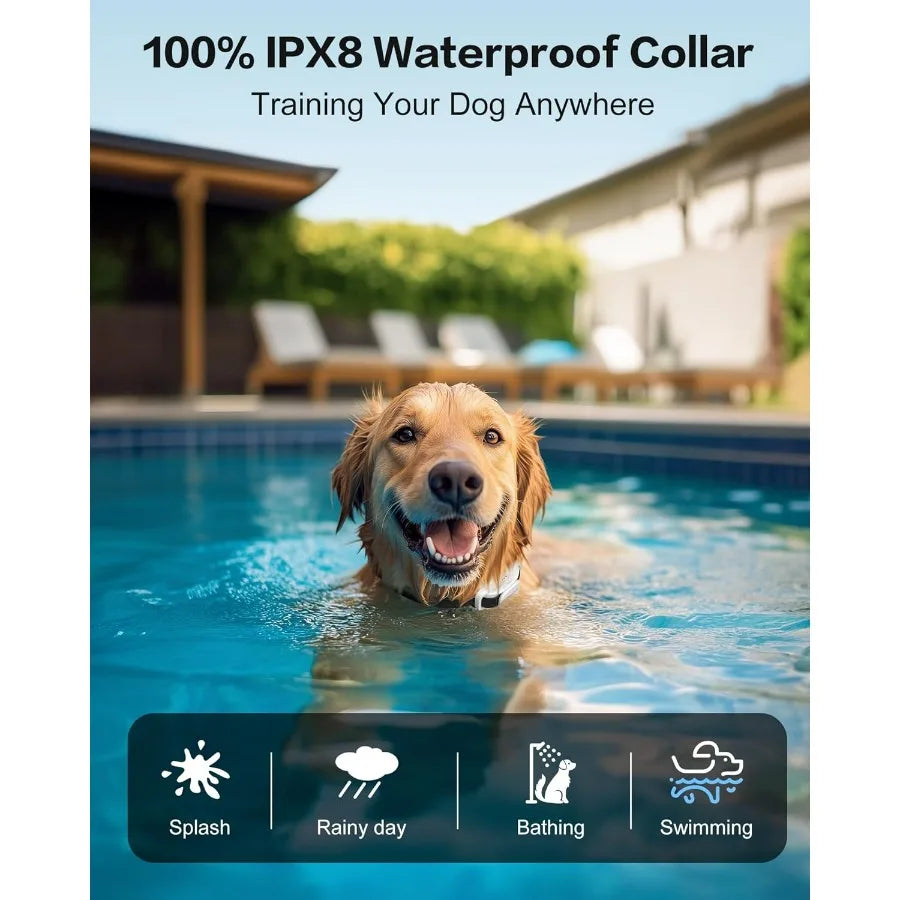 Dog Training Collar 4200FT Dog Collar with Remote for Small Medium Large Dogs LED Light Electric Collar with Beep Safe Static V