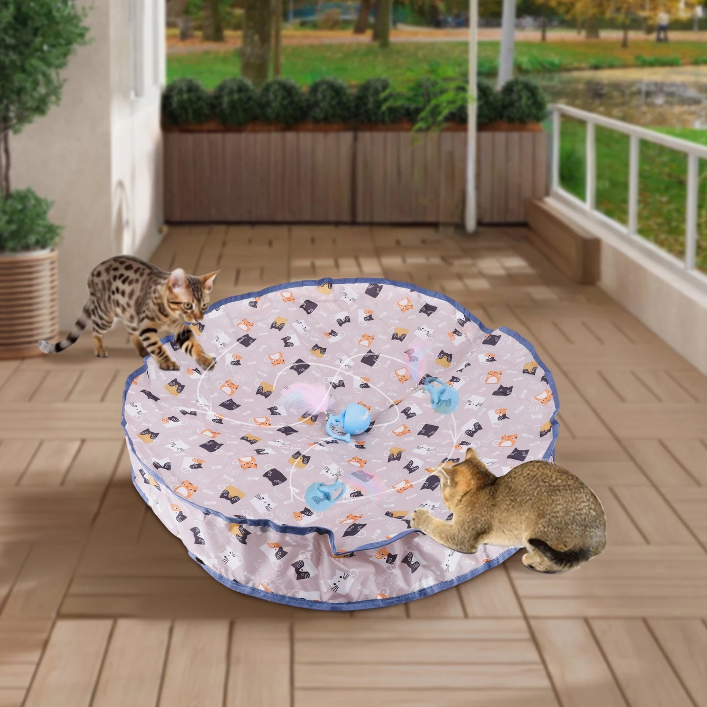 Interactive Cat Toy Reusable Motion Activate Chirping Cat Toy Mouse Catching Game for Pet Hide and Seek Game Accessories