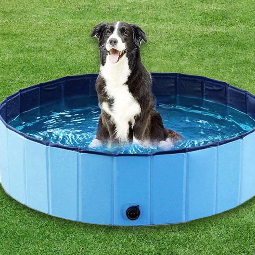 Dog Swimming Pool or Pool Cover Portable Plastic Pool Grooming Tub Bathing Scratch Resistance Pet Pools Bathtub for Large Dogs