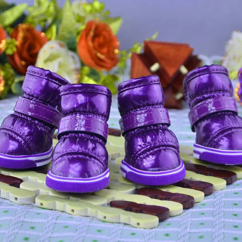 Warm Pet Dog Shoes For Small Dogs Autumn Winter Fleece Puppy Pet Shoes Waterproof Dog Snow Boots Chihuahua Yorkie Boot
