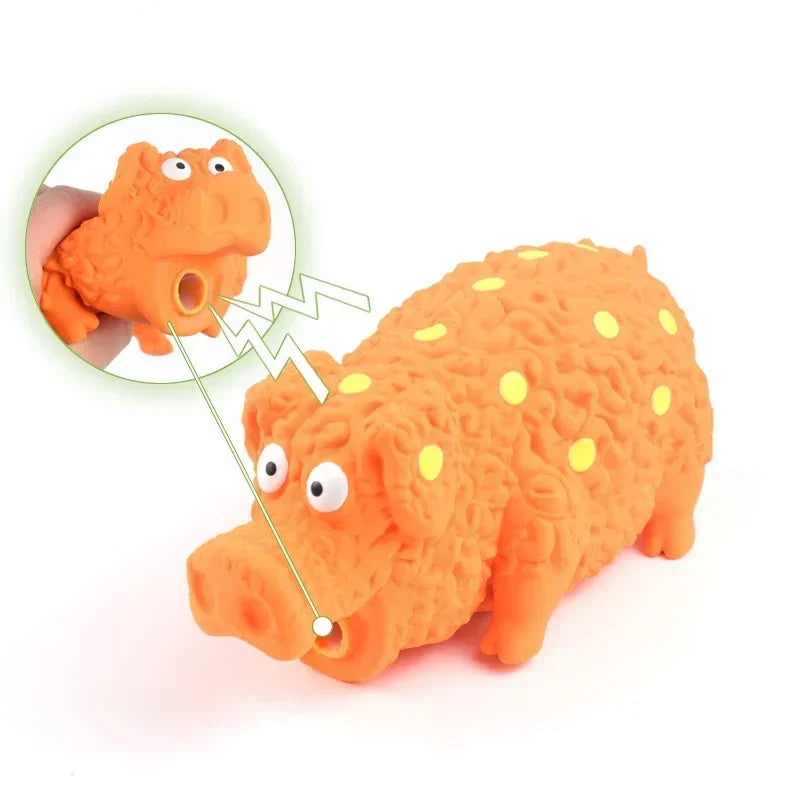 Pig Dog Squeaky Toy Grunting Pig Dog Toy That Oinks Grunts For Small Medium Large Dogs Cute Pig Grunting Squeak Pet Chew Toys