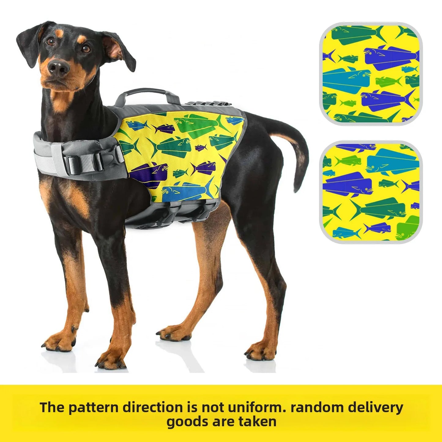Pet Swimming Life Jacket Safety Vest for Dog in Summer Fashion Adjustable Reflective in Pool or Surfing Drifting Dog Life Vest