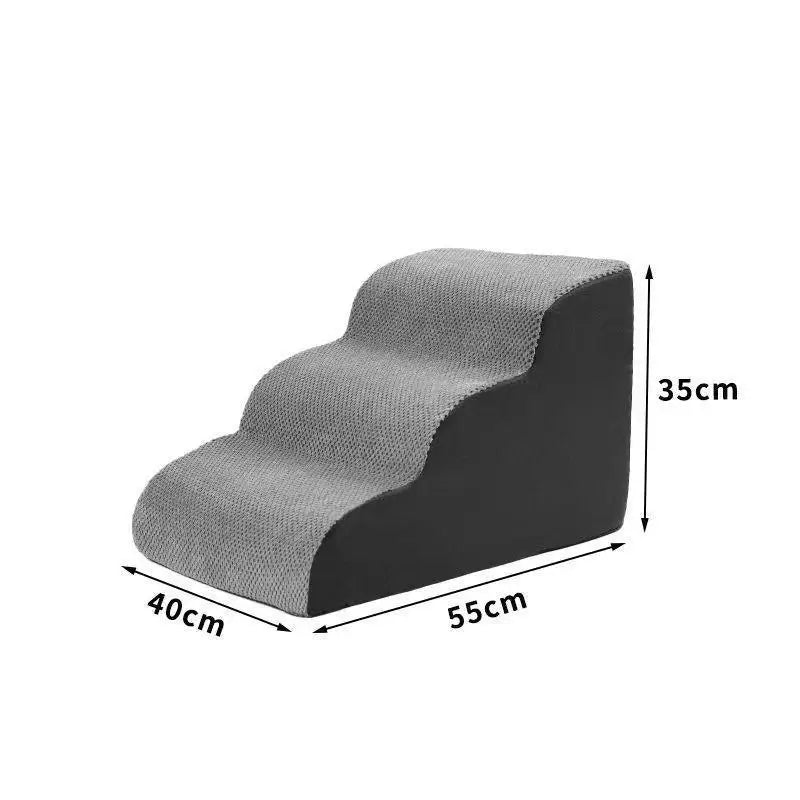 Pet 2/3 Steps High Density Foam Dog Secure Stairs Ramps Non-Slip Pet Steps for Older Dogs Pet with Joint Pain Sofa Bed Ladder