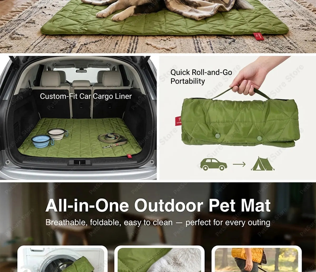 New Pet Dog Picnic Travel Mat Waterproof Foldable Portable Bed Blankets Outdoor Universal All Breeds Dog Lightweight Camping Mat