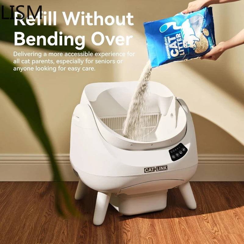 Cat Litter Box Liners for CATLINK Open-x No Sticky Residue Easy Clean Litter Box Accessory Trash Bags Poop Bag Size 67x40cm