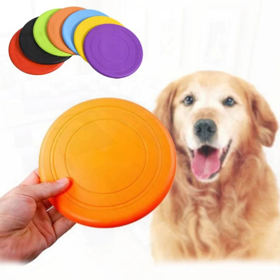 7 Colors Puppy Medium Dog Flying Disk Safety TPR Pet Interactive Toys for Large Dogs Golden Retriever Shepherd Training Supplie