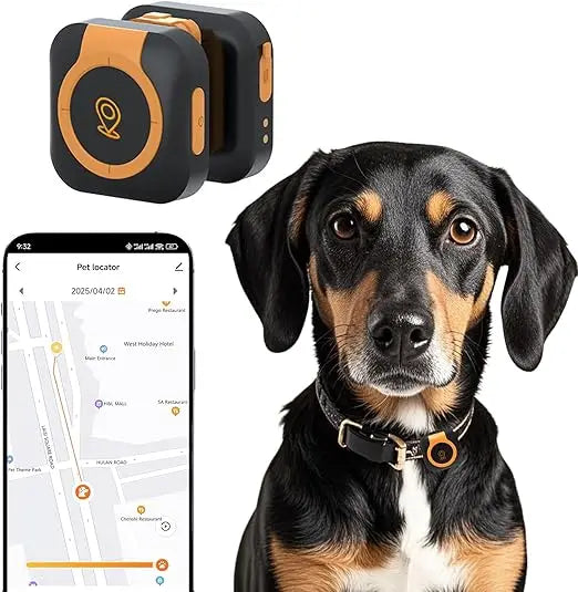 GPS Tracker Health Monitoring for Dogs, GPS Location & Smart Pet Activity Tracker, Works with Any Collar (Android and iOS Univer