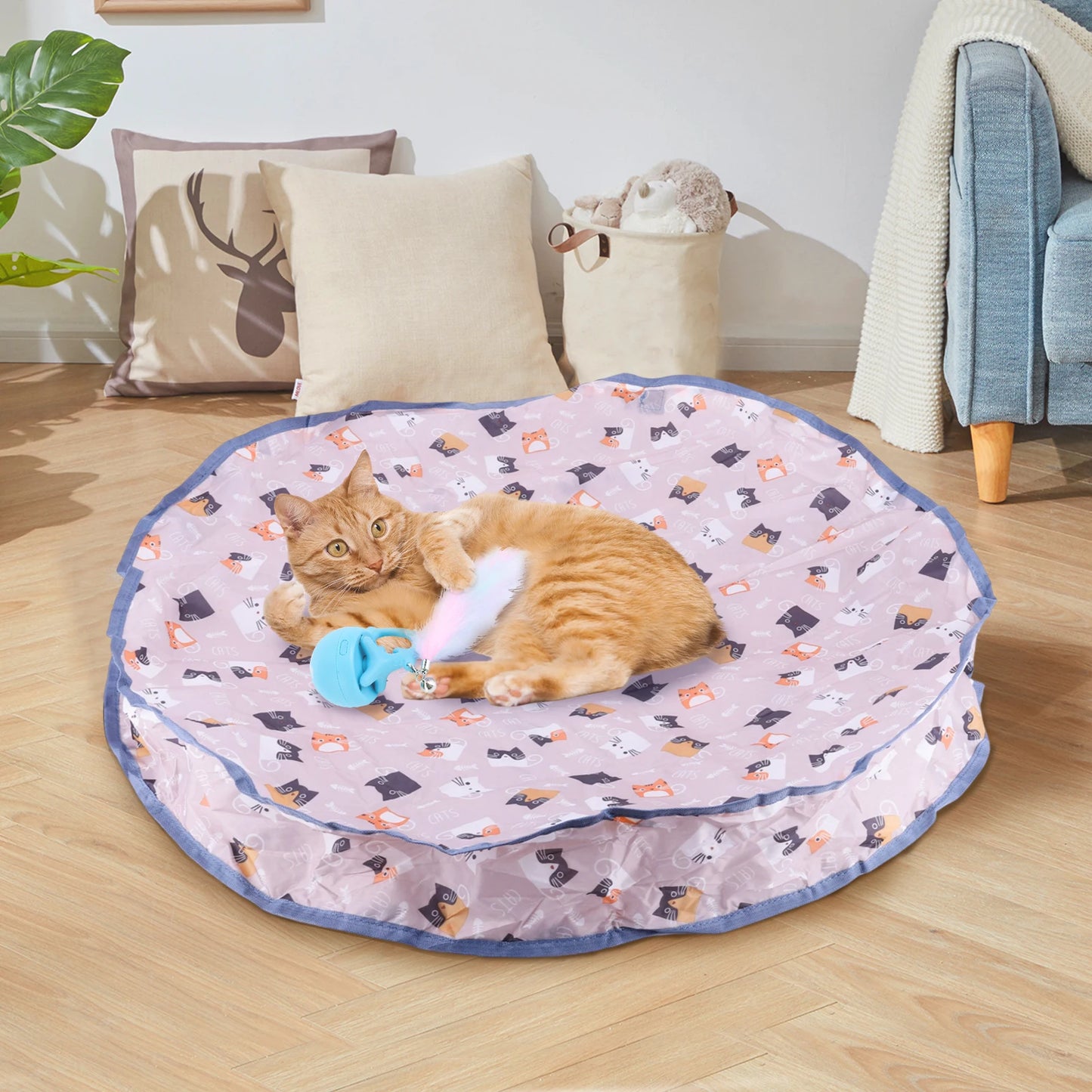 Interactive Cat Toy Reusable Motion Activate Chirping Cat Toy Mouse Catching Game for Pet Hide and Seek Game Accessories
