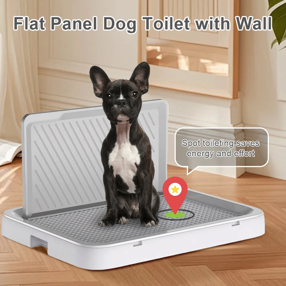Dog Potty Tray with Pee Wall Pan Trainer Anti-Splash Pet Indoor Dog Training Toilet Dog Potty Trainer Puppy Kitten Cleaning Tool
