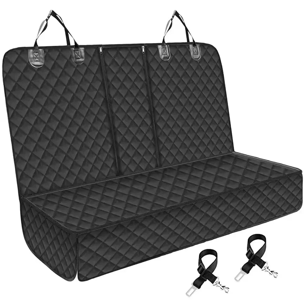 Universal Car Back Seat Cover For Dog Cat Waterproof Auto SUV Truck Rear Seat Protector Mat With Middle Seat Armrest Nonslip Safety Carry Pet Outing Mattress