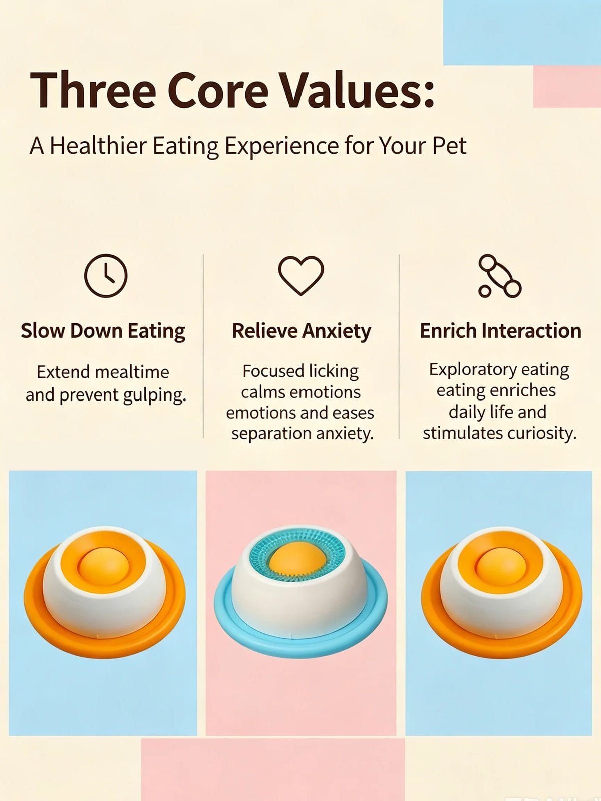 2026 New Non-Slip Pet Licking Bowl with Slow Food Design Educational Toy for Dogs/Cats Fun And Engaging Feeding Solution