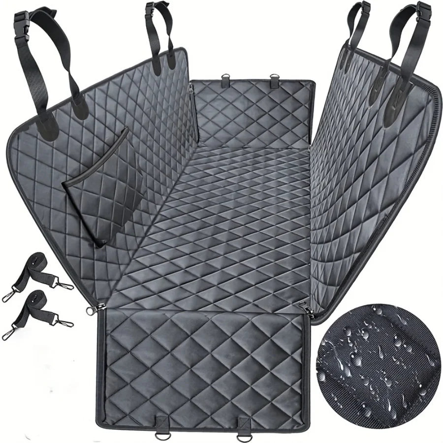 Dog Car Seat Cover for Pets 100% Waterproof Seat Cover Hammock 600D Heavy Duty Scratch Proof Nonslip Durable Soft Back Seat Covers for Cars and SUVs