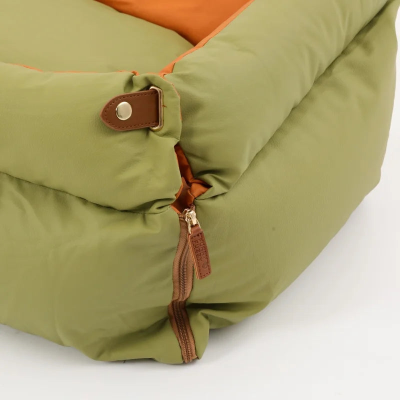 Foldable Travel Pet Car Seat Bed Comfortable Thickened Pet Sleeping Nest Anti Slip Fixed Design Durable Cat Dog Rest Bed For Vehicle Home Dual Use