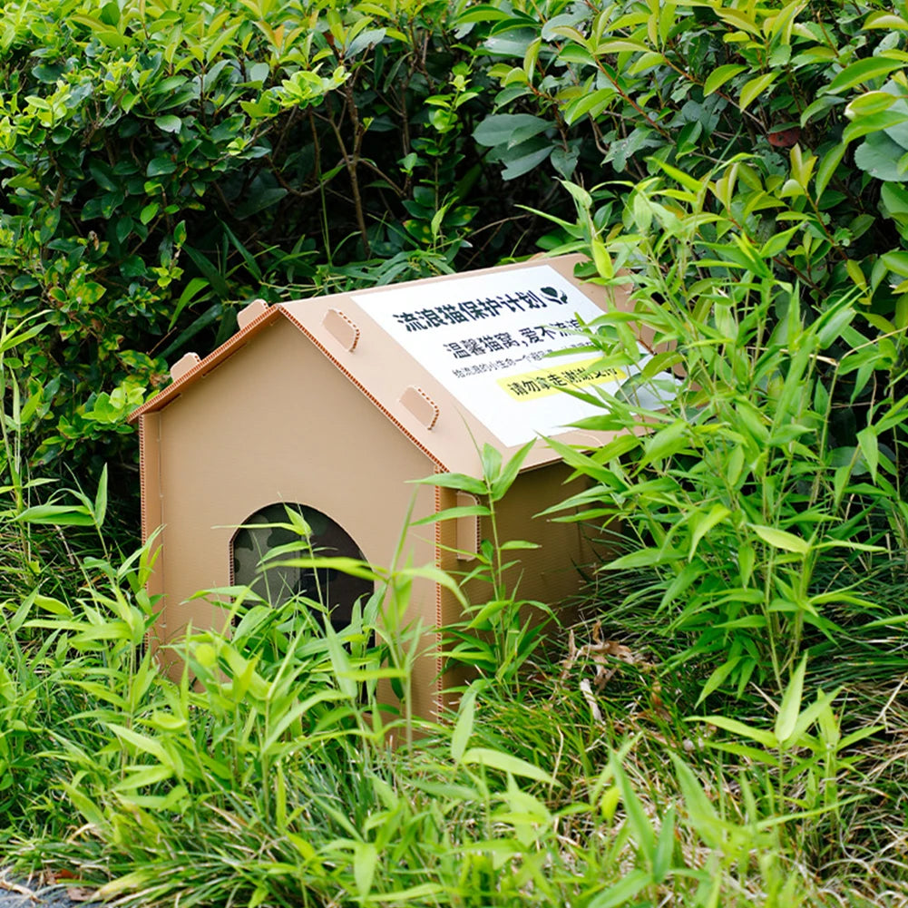 Stray Cats House Outside Cat House Foldable Cat Outdoor House Collapsible Insulated Pet House for Indoor Outdoor Use