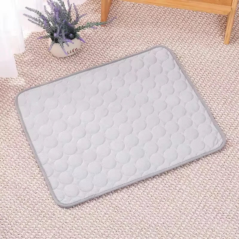 Summer Pet Ice Silk Cooling Mat Heat Dissipation Sleeping Pad Durable Cool Blanket Nest Bed Cushion For Small Medium Large Dogs