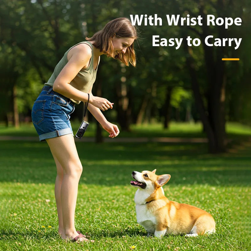 ROJECO Dog Repeller Ultrasonic High Power Dog Anti Barking Training Device Rechargeable Dog Repeller Trainer With LED Flashlight