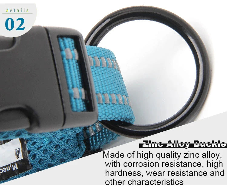 Winhyepet Dog Walking Collar Comfort Padded with Buckle Nylon Traveling Collar Tactical Dog Suplies 11 Colors Size XXS-XXXL