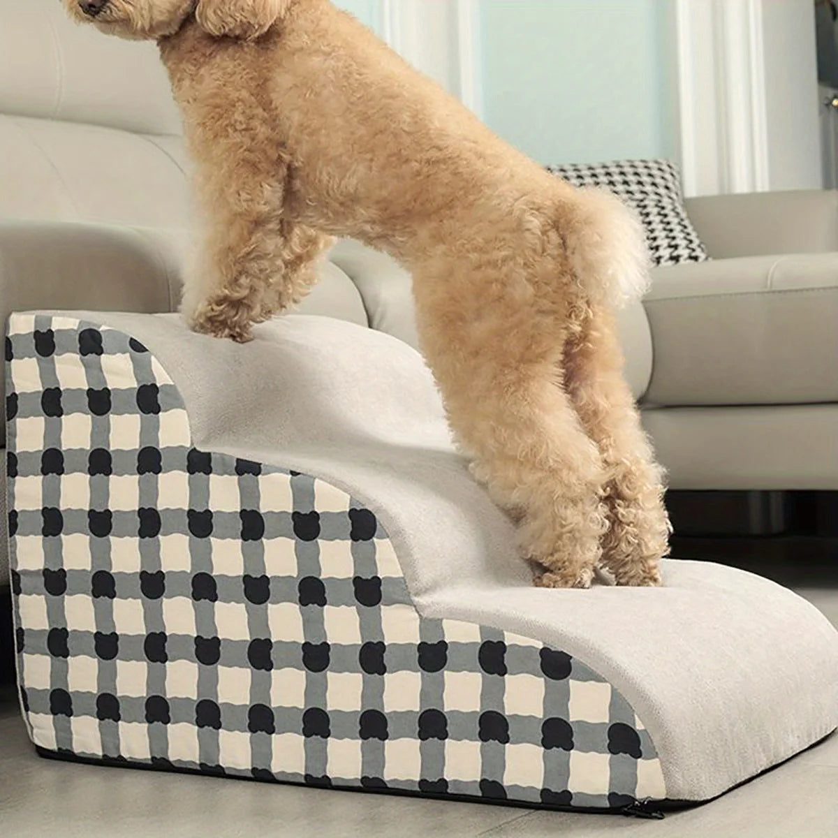 Pet 2/3 Steps High Density Foam Dog Secure Stairs Ramps Non-Slip Pet Steps for Older Dogs Pet with Joint Pain Sofa Bed Ladder