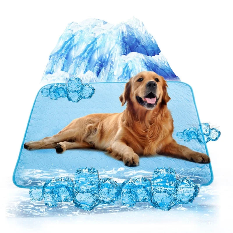 Summer Pet Ice Silk Cooling Mat Heat Dissipation Sleeping Pad Durable Cool Blanket Nest Bed Cushion For Small Medium Large Dogs