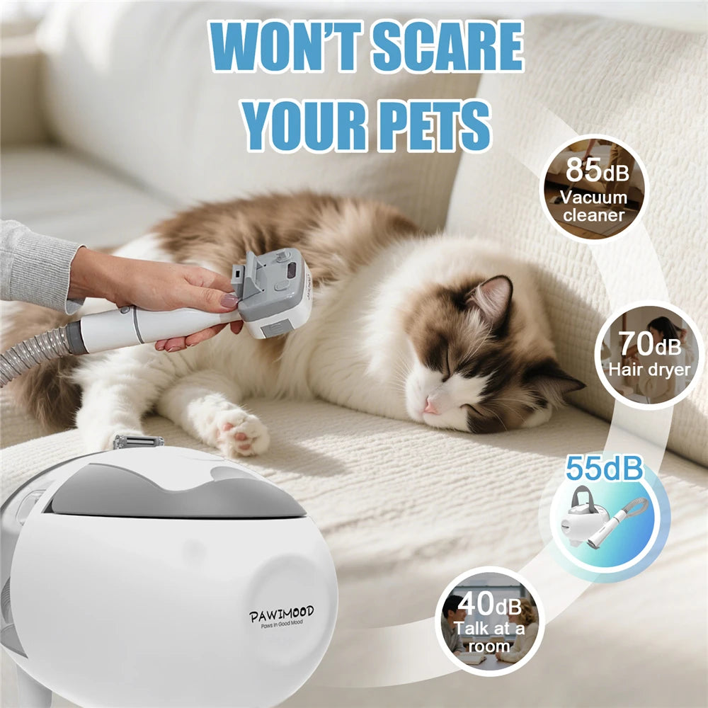 5 in 1 Dog Cat Pet Grooming Vacuum Brush 13000pa 2L Dust Cup Shedding Pet Hair Home Cleaning Kit Strong Suction
