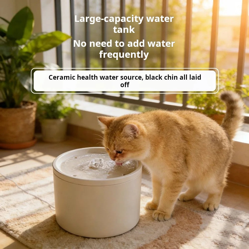 Cat Automatic Water Dispenser, Pet Ceramic Bowl, Dog Bowl Water Dispenser, Circulation And Flow Water Dispenser