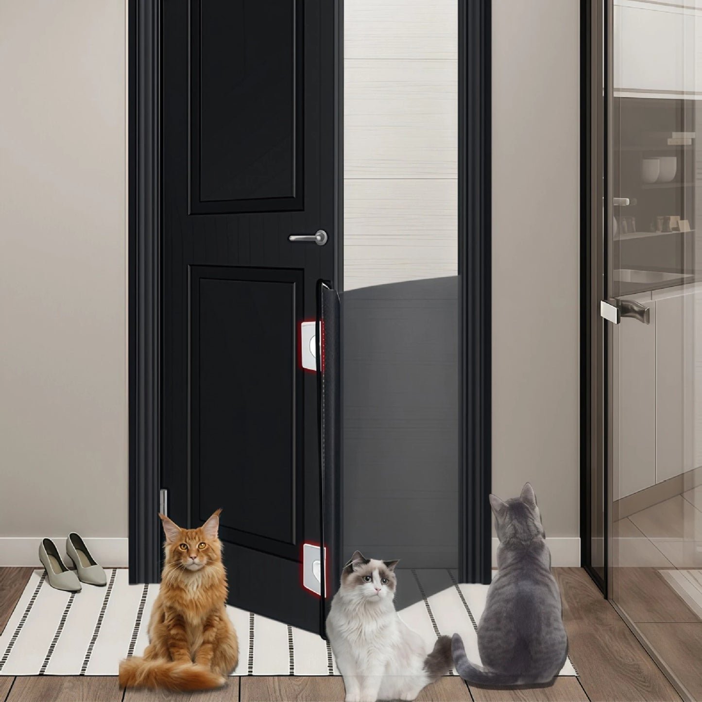 Automatic Retractable Cat Gate Particularly Convenient Training Tool Safety Enclosure Suitable for Puppy Pet Supplies