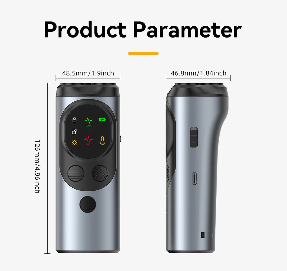 ROJECO Dog Repeller Ultrasonic High Power Dog Anti Barking Training Device Rechargeable Dog Repeller Trainer With LED Flashlight